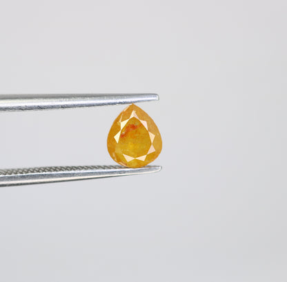 0.85 CT Orange Pear Shape Diamond For Engagement Ring - JayKrishna Diamond