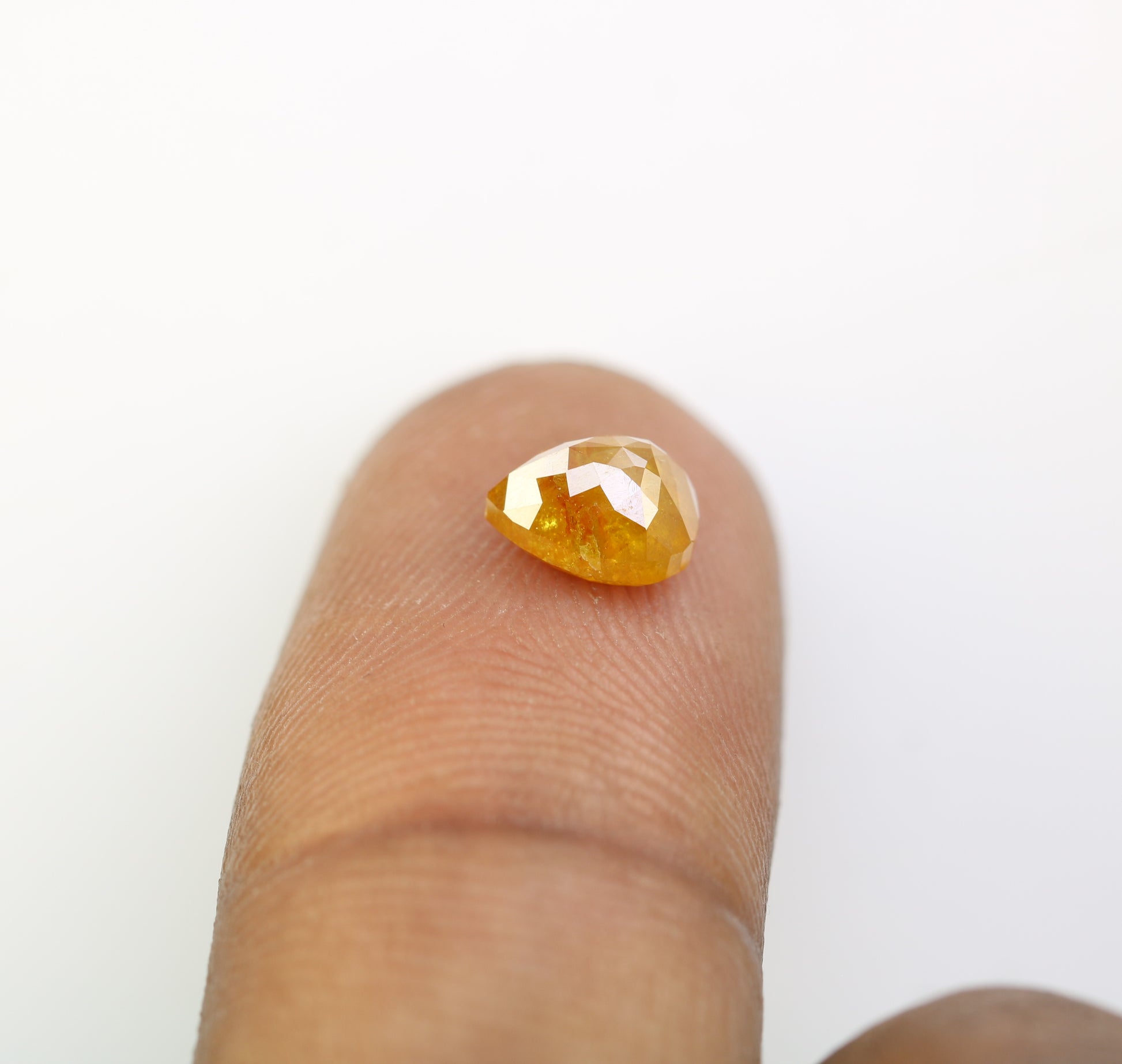1.44 CT Pear Shape Orange Diamond For Engagement Ring - JayKrishna Diamond