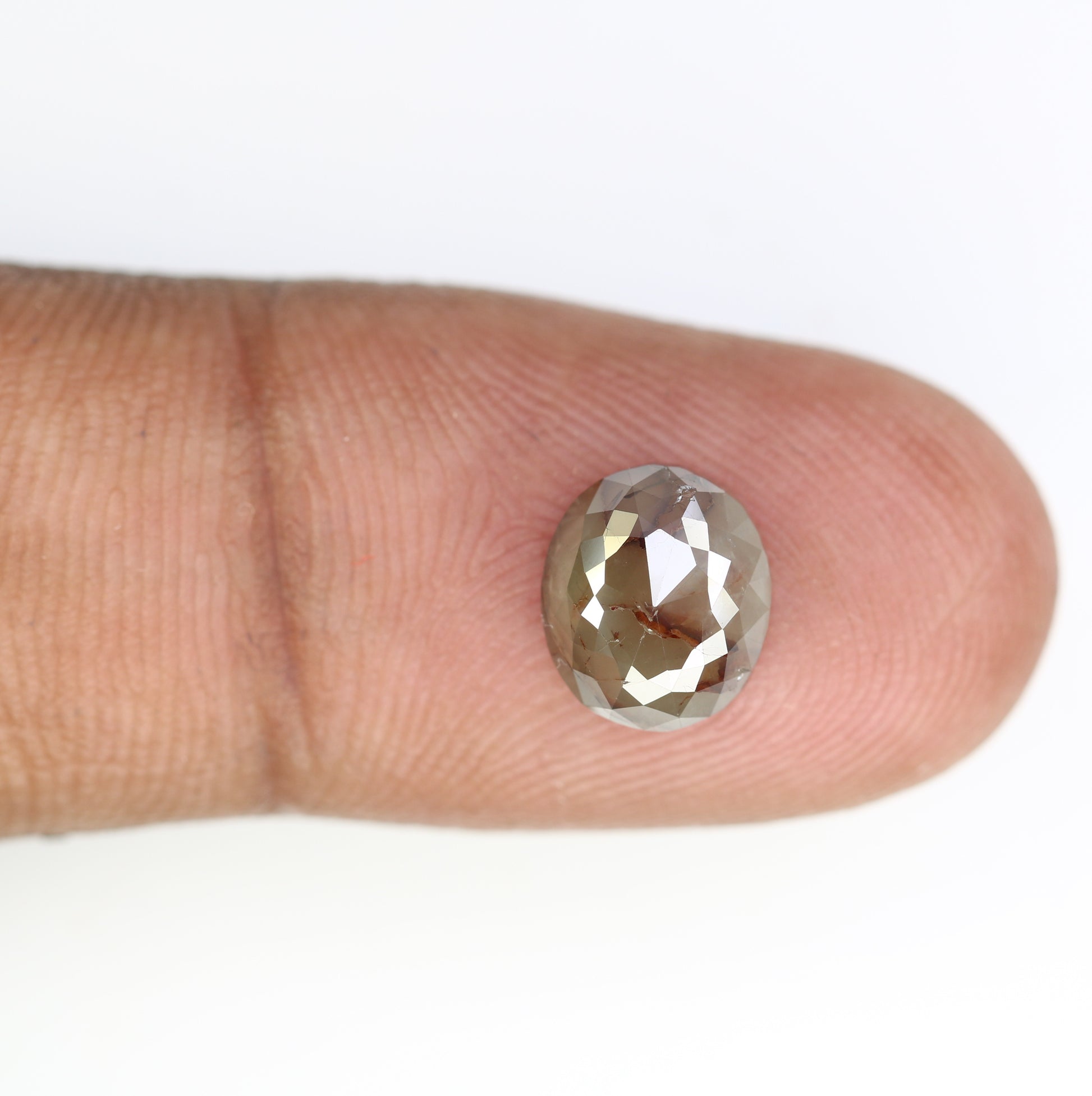 2.51 CT Oval Cut 8.90 MM Loose Grey Natural Diamond For Engagement Ring - JayKrishna Diamond