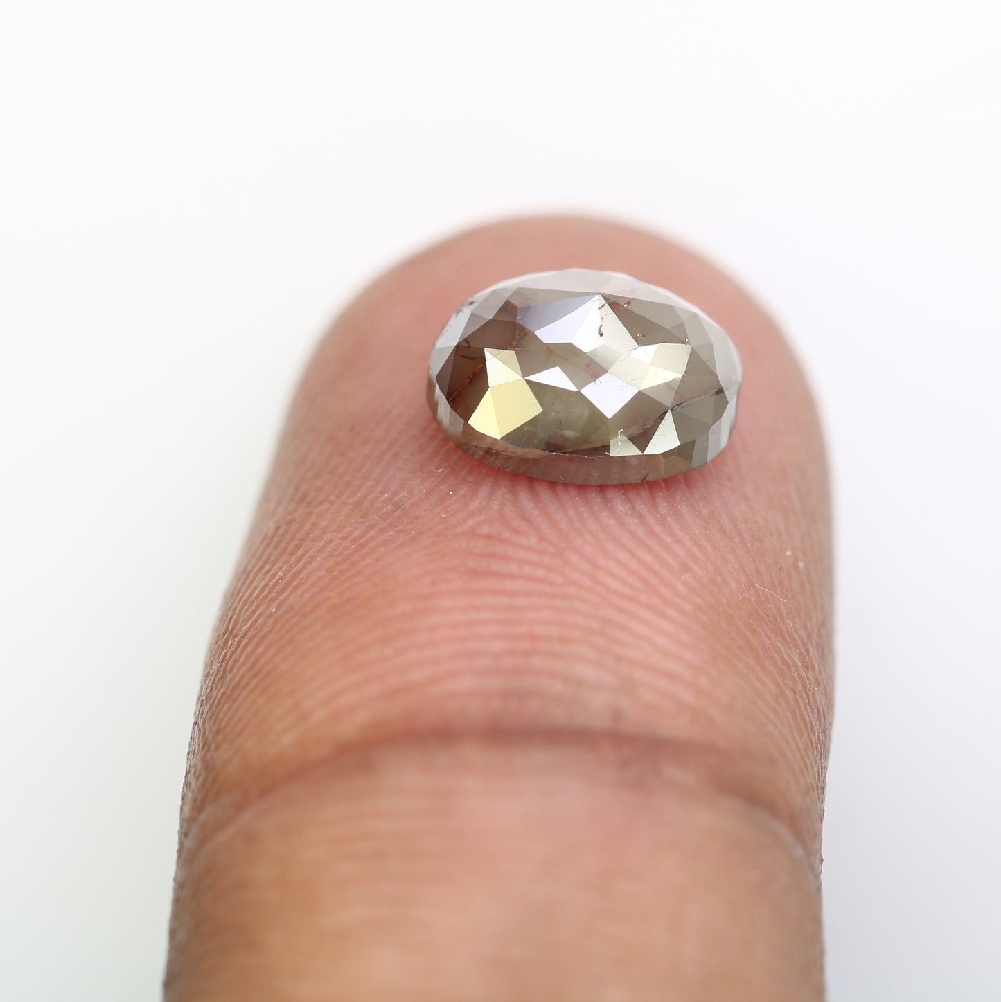 2.51 CT Oval Cut 8.90 MM Loose Grey Natural Diamond For Engagement Ring - JayKrishna Diamond