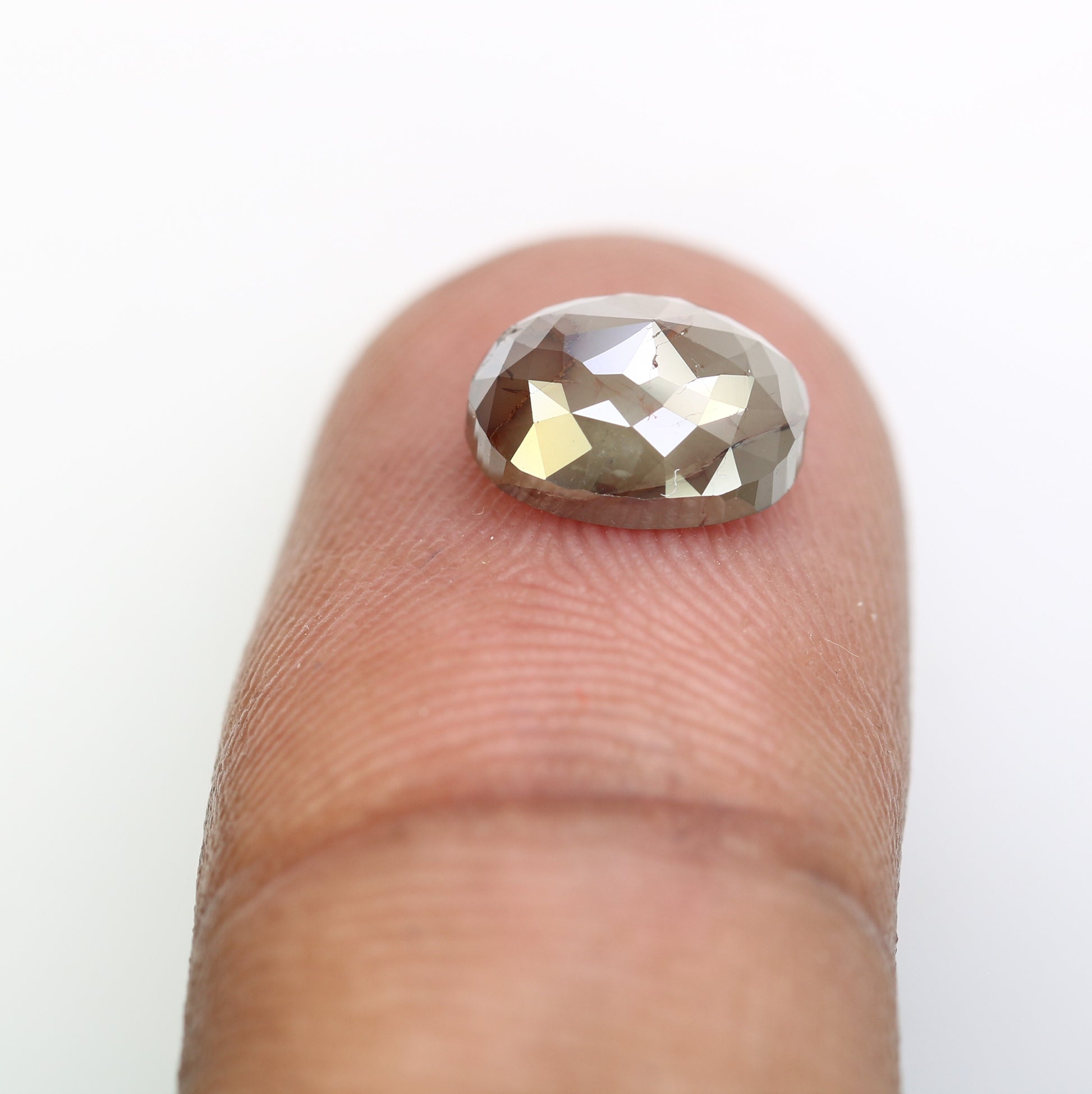 2.51 CT Oval Cut 8.90 MM Loose Grey Natural Diamond For Engagement Ring - JayKrishna Diamond