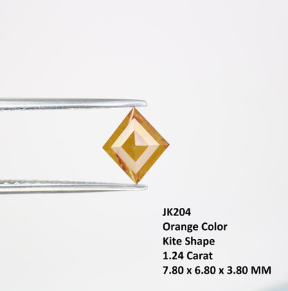 1.24 CT Kite Shape Orange Diamond For Engagement Ring - JayKrishna Diamond