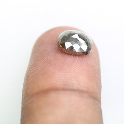 1.95 Carat 8.10 MM Polished Cushion Shape Fancy Grey Diamond For Promise Ring - JayKrishna Diamond