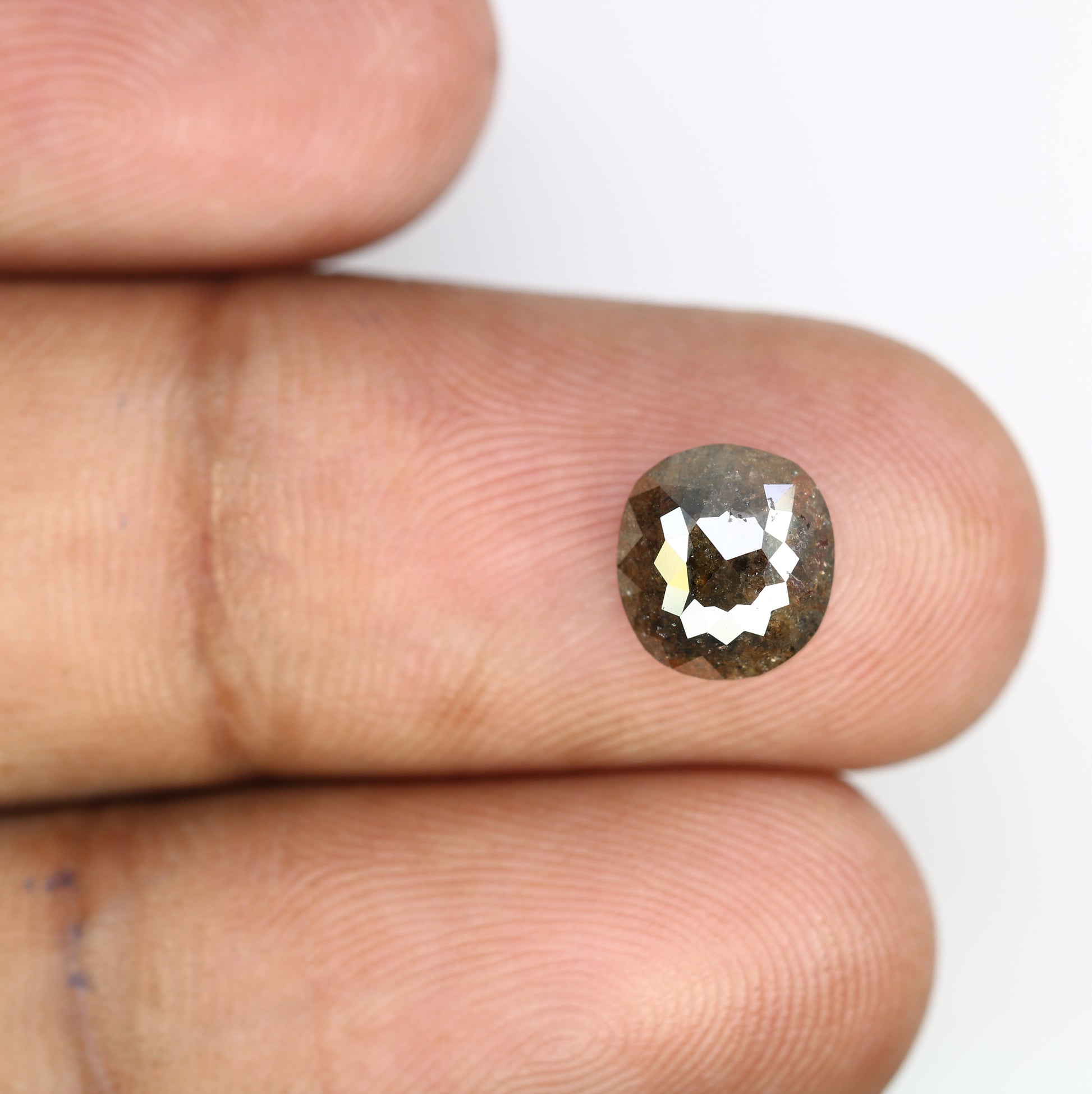 1.95 Carat 8.10 MM Polished Cushion Shape Fancy Grey Diamond For Promise Ring - JayKrishna Diamond