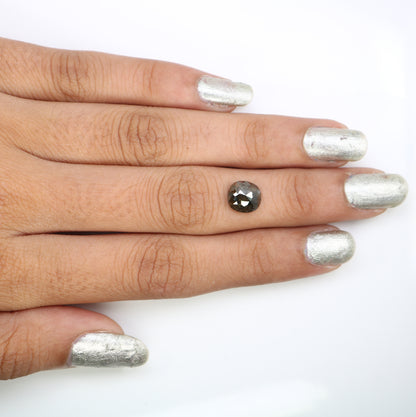 1.95 Carat 8.10 MM Polished Cushion Shape Fancy Grey Diamond For Promise Ring - JayKrishna Diamond