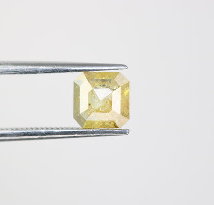 0.89 CT Asscher Shape Yellow Diamond For Engagement Ring - JayKrishna Diamond
