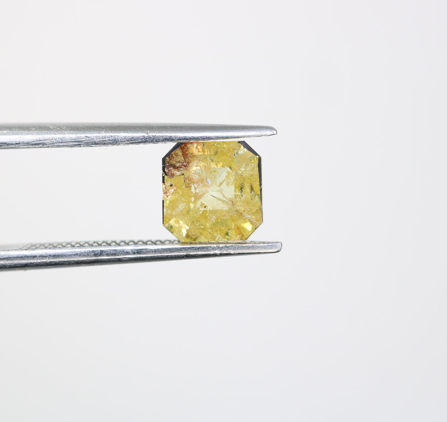 0.89 CT Asscher Shape Yellow Diamond For Engagement Ring - JayKrishna Diamond