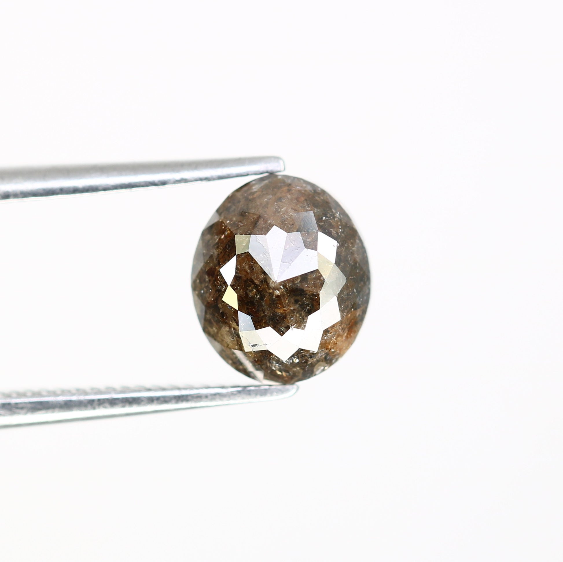 1.51 CT Loose Grey Natural 7.40 MM Oval Cut Diamond For Engagement Ring - JayKrishna Diamond