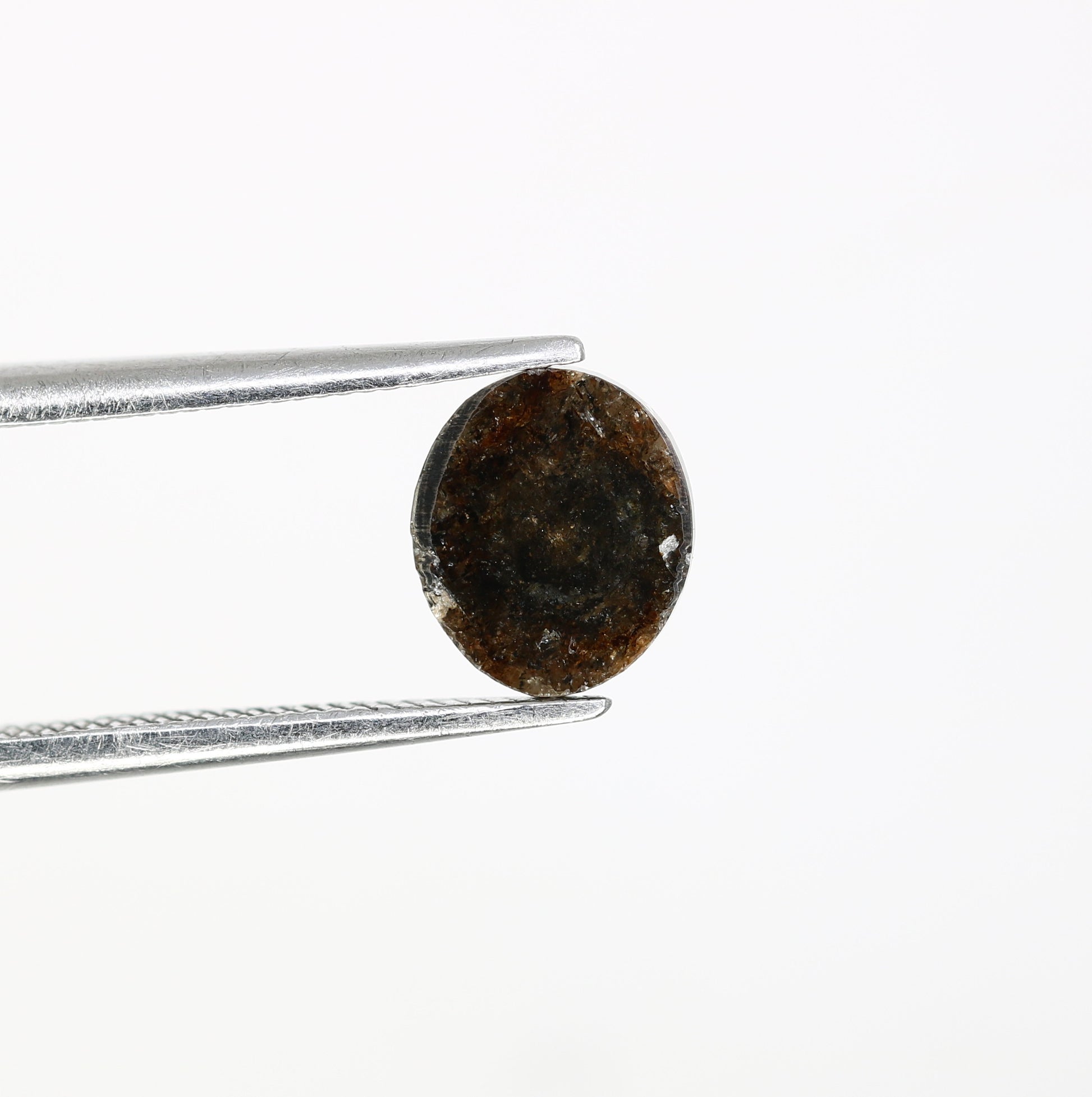 1.51 CT Loose Grey Natural 7.40 MM Oval Cut Diamond For Engagement Ring - JayKrishna Diamond
