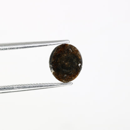 1.51 CT Loose Grey Natural 7.40 MM Oval Cut Diamond For Engagement Ring - JayKrishna Diamond