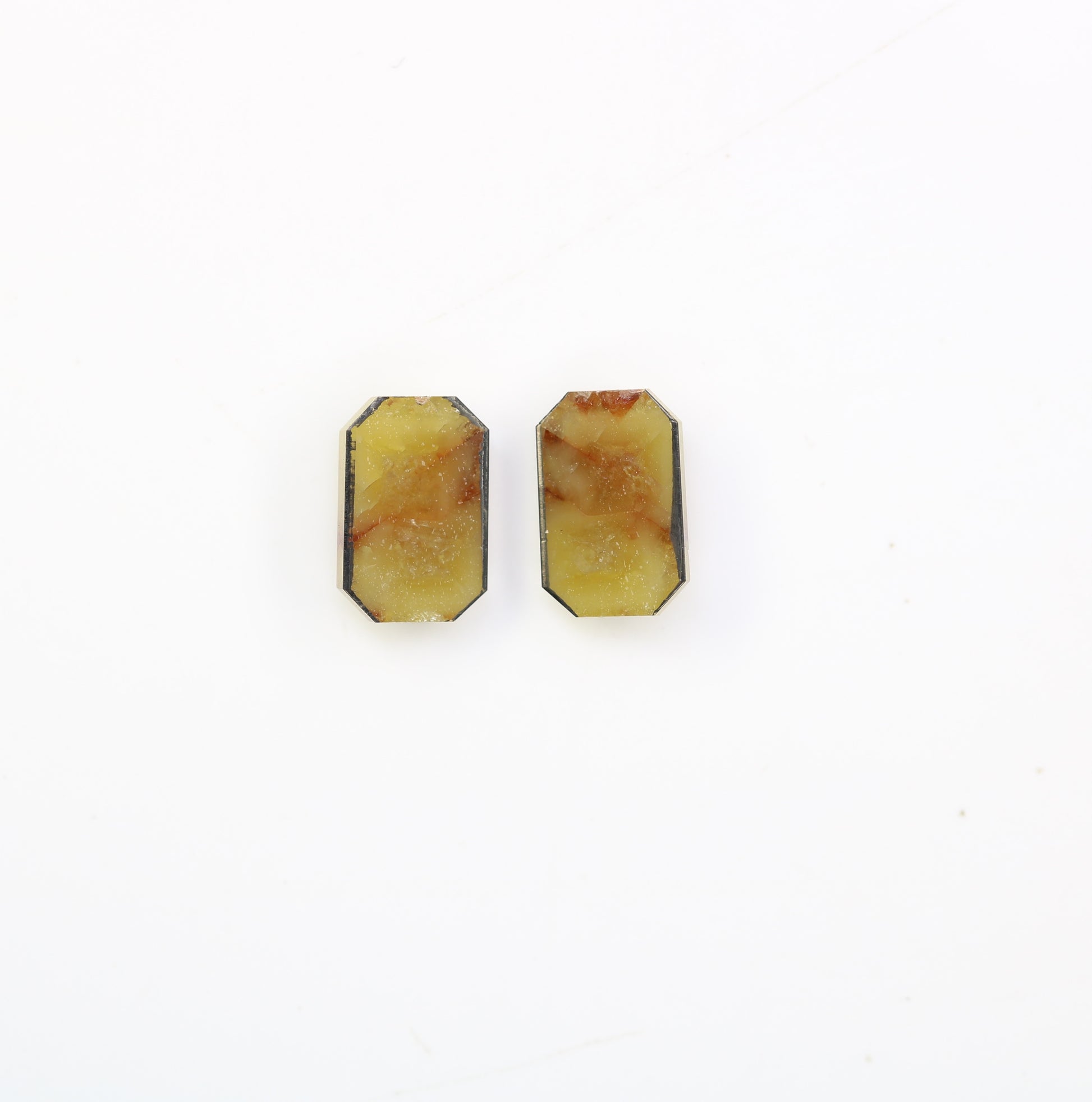 1.84 CT Yellow Emerald Shape Pair Diamond For Engagement Ring - JayKrishna Diamond
