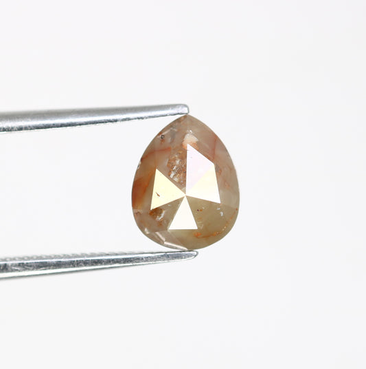1.46 CT Pear Shape Fancy Brown 7.90 MM Diamond For Engagement Ring - JayKrishna Diamond