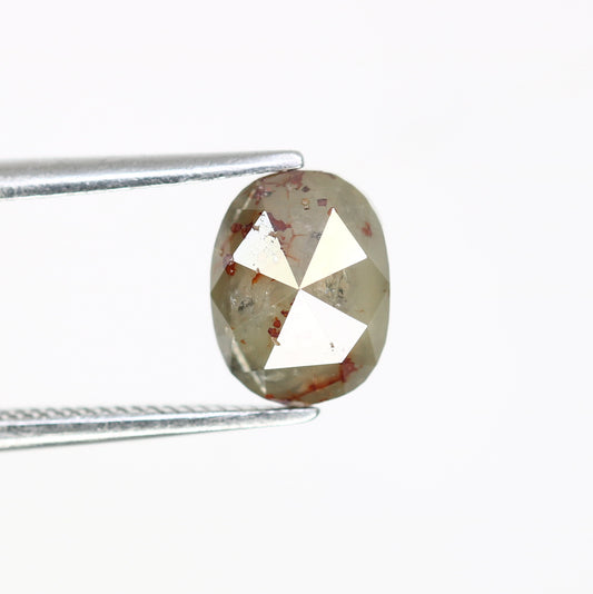 1.45 CT Oval Cut 8.00 MM Loose Grey Natural Diamond For Engagement Ring - JayKrishna Diamond
