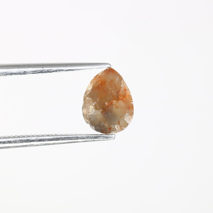 0.99 CT Natural Peach Loose Pear Cut 7.30 MM Diamond For Engagement Ring - JayKrishna Diamond