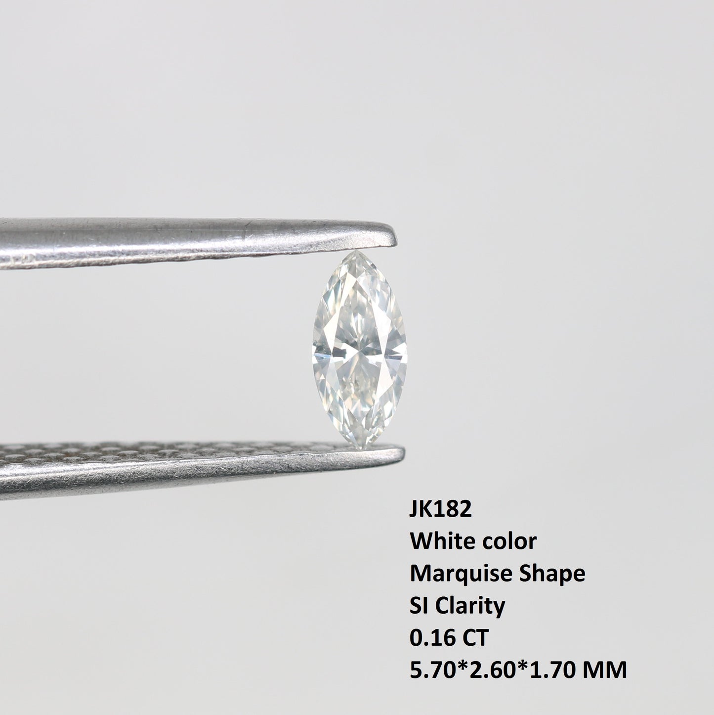 0.16 CT Loose Marquise Shape Salt and Pepper Diamond - Versatile Gemstone for Engagement Rings, Necklaces, Earrings, Bracelets, and More - JayKrishna Diamond