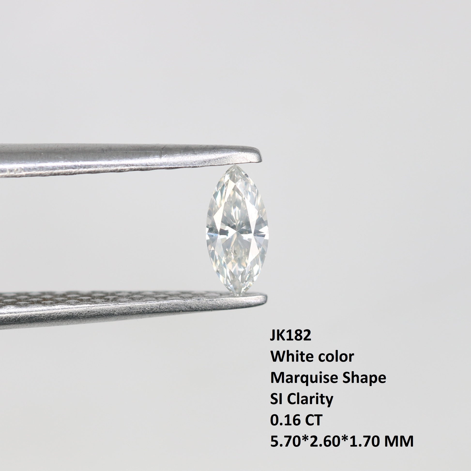 0.16 CT Loose Marquise Shape Salt and Pepper Diamond - Versatile Gemstone for Engagement Rings, Necklaces, Earrings, Bracelets, and More - JayKrishna Diamond
