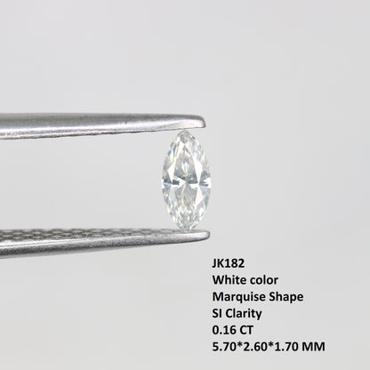 0.16 CT Loose Marquise Shape Salt and Pepper Diamond - Versatile Gemstone for Engagement Rings, Necklaces, Earrings, Bracelets, and More - JayKrishna Diamond
