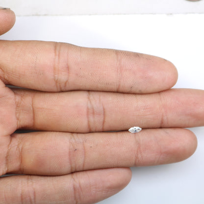 0.16 CT Loose Marquise Shape Salt and Pepper Diamond - Versatile Gemstone for Engagement Rings, Necklaces, Earrings, Bracelets, and More - JayKrishna Diamond