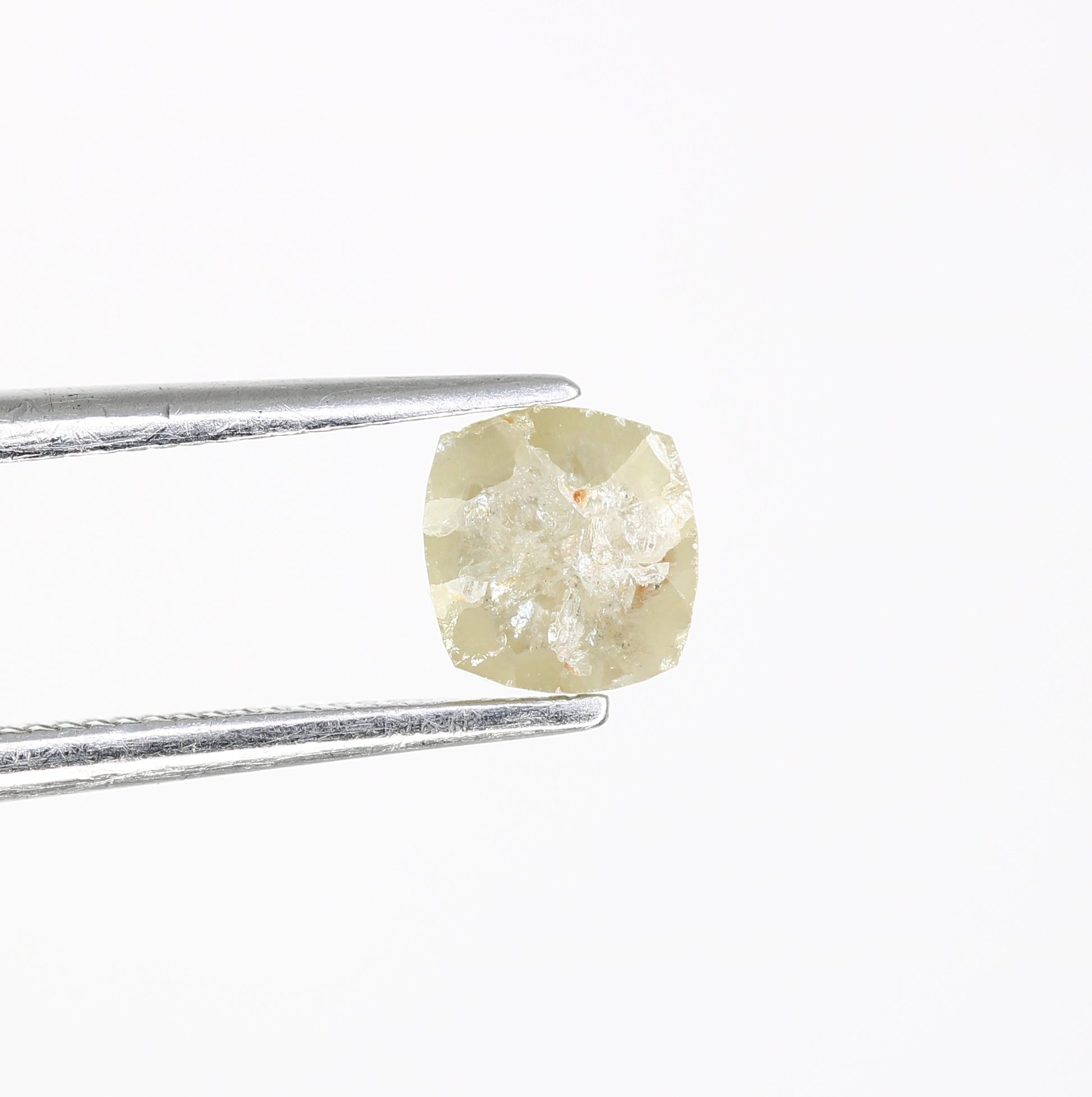 0.90 CT 5.20 MM Polished Cushion Shape Natural Grey Diamond For Designer Jewelry - JayKrishna Diamond