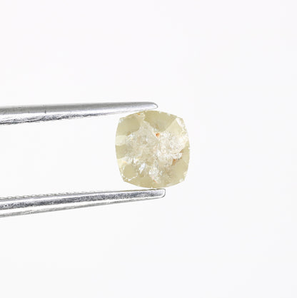 0.90 CT 5.20 MM Polished Cushion Shape Natural Grey Diamond For Designer Jewelry - JayKrishna Diamond