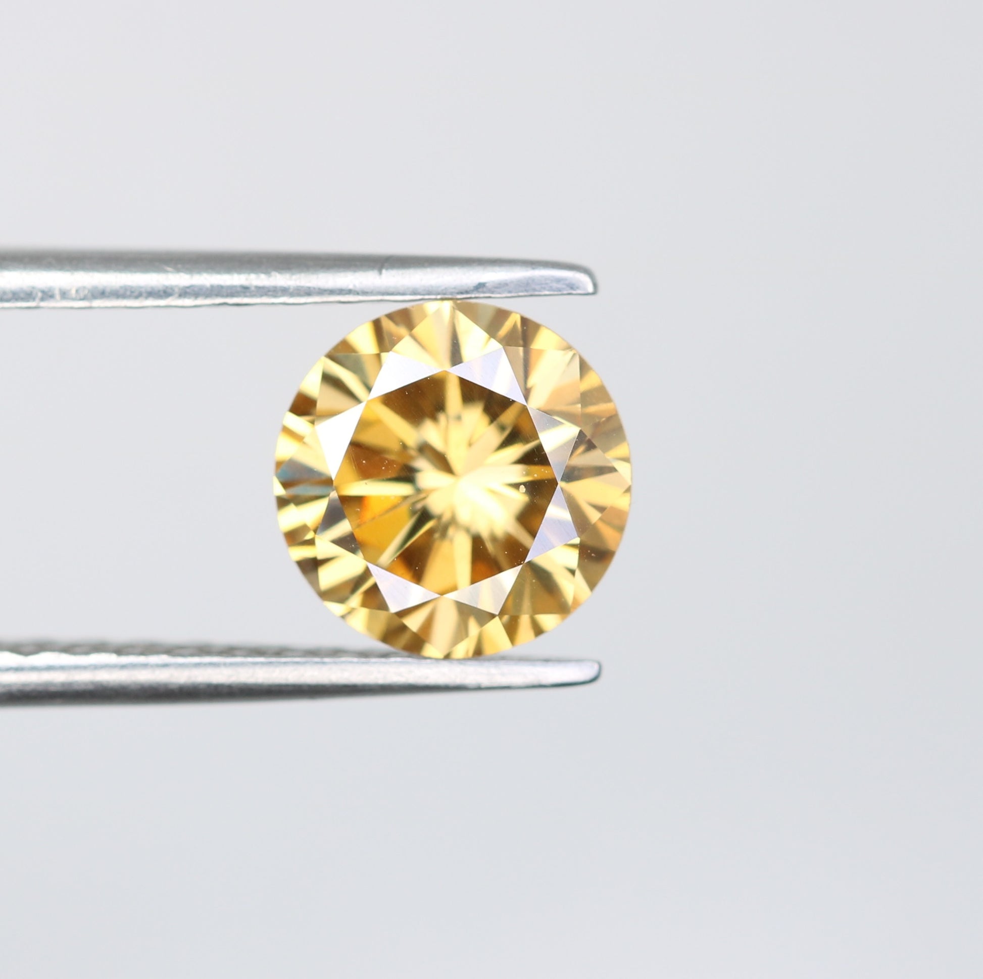 1.27 CT Orange Moissanite Round Brilliant Cut Diamond For Engagement Ring - JayKrishna Diamond