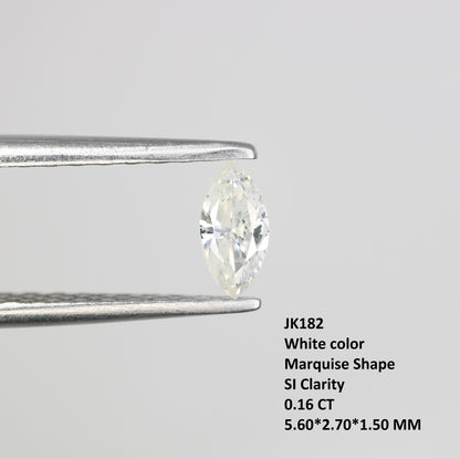 0.16 CT Marquise White Natural Diamond Loose Gemstone for Custom Engagement Rings Fine Jewelry Stones - JayKrishna Diamond
