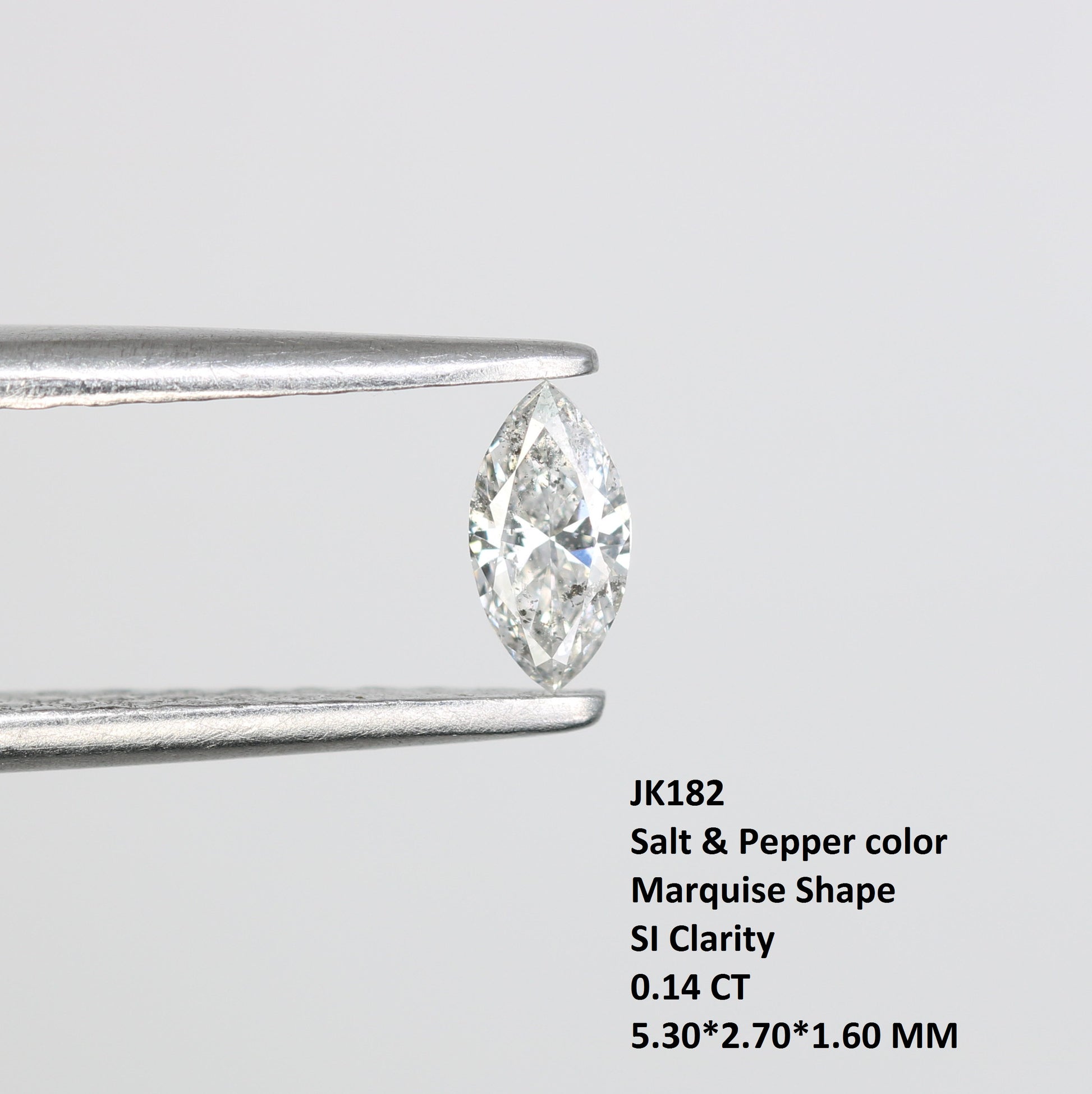 0.14 CT Pear Shape Black Natural Salt and Pepper Loose Diamond – Perfect for Custom Jewelry - JayKrishna Diamond