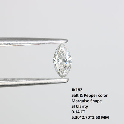 0.14 CT Pear Shape Black Natural Salt and Pepper Loose Diamond – Perfect for Custom Jewelry - JayKrishna Diamond