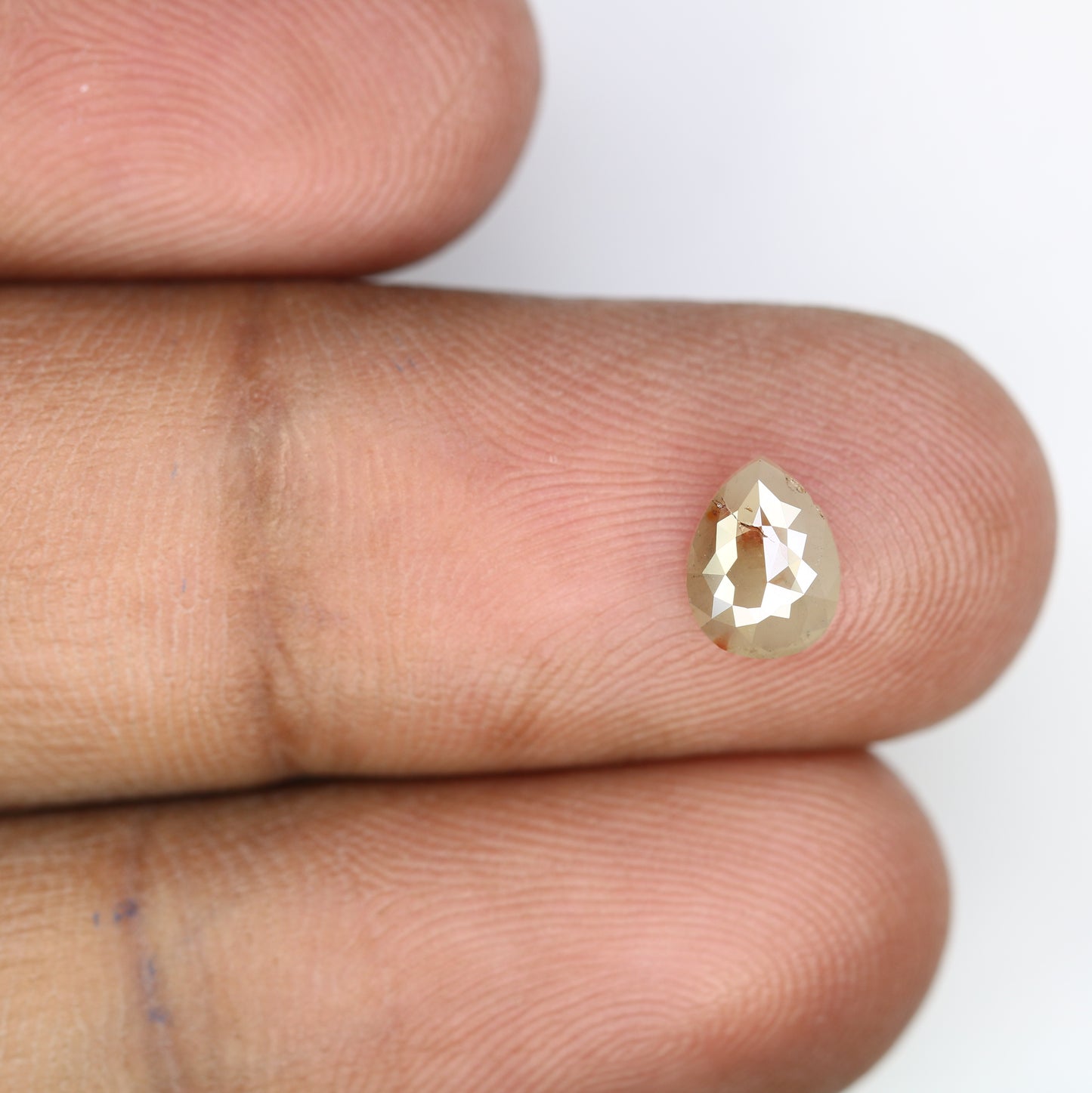 0.91 CT Natural Loose Grey Pear Shaped 7.20 MM Diamond For Wedding Ring - JayKrishna Diamond