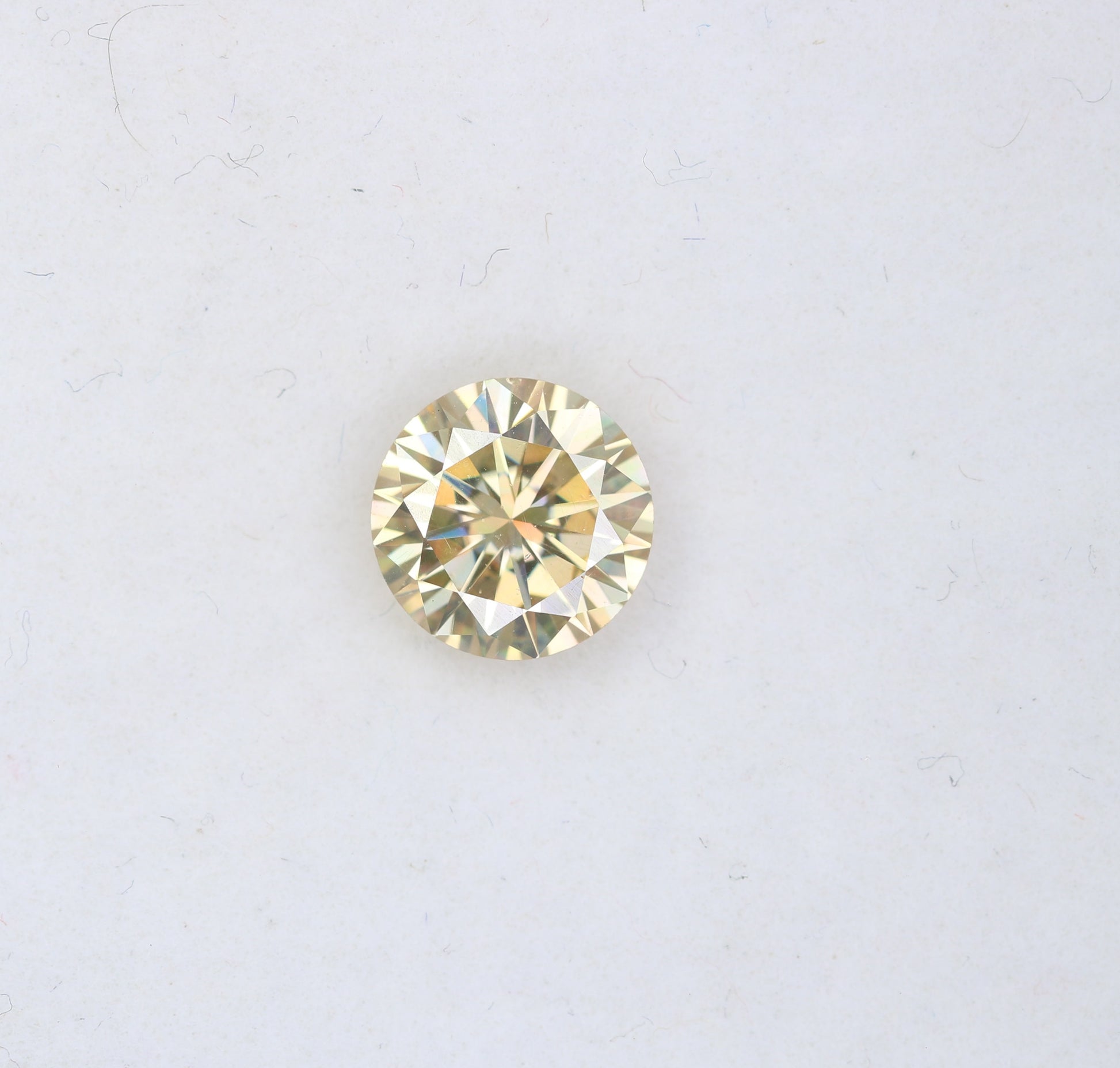 1.27 CT Light Orange Round Brilliant Cut Moissanite Diamond For Engagement Ring - JayKrishna Diamond