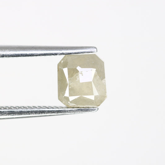 0.94 CT Polished Asscher Shape 5.60 MM Loose Grey Diamond For Proposal Ring - JayKrishna Diamond