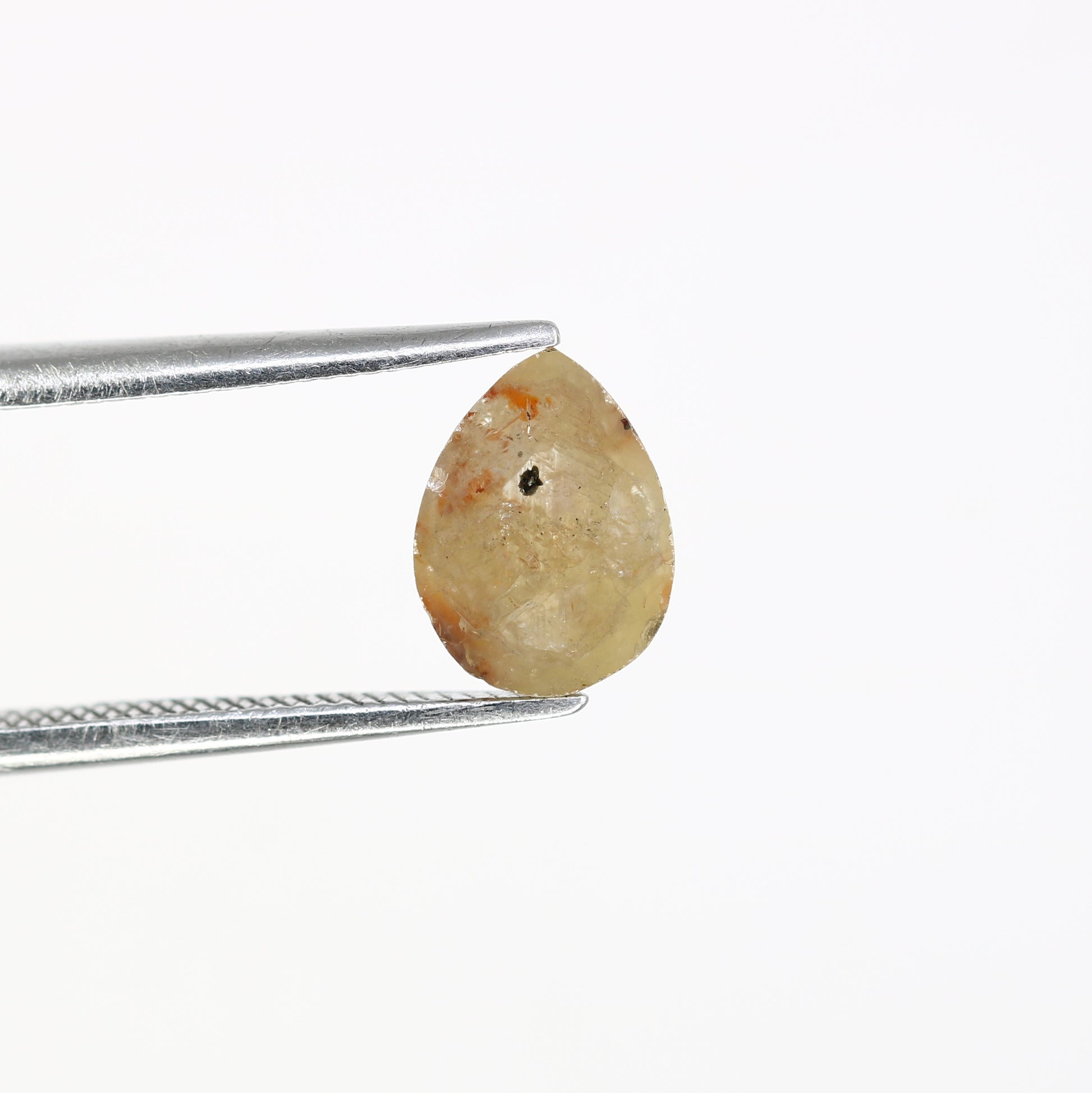 1.13 CT 8.10 MM Pear Shaped Natural Loose Grey Diamond For Statement Ring - JayKrishna Diamond