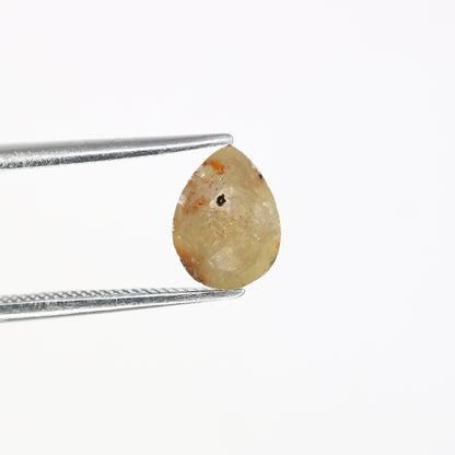 1.13 CT 8.10 MM Pear Shaped Natural Loose Grey Diamond For Statement Ring - JayKrishna Diamond