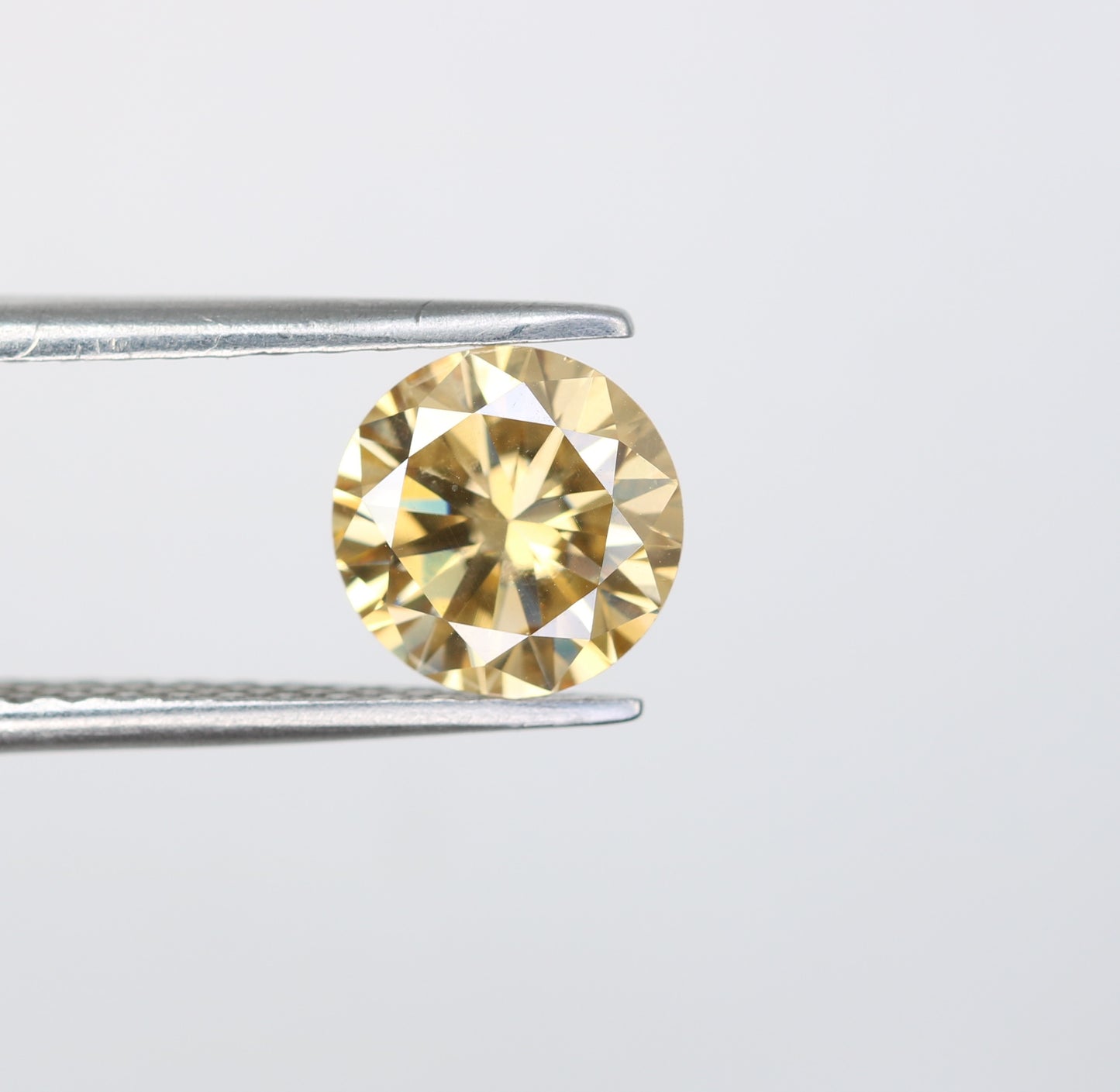 1.23 CT Round Brilliant Cut Orange Moissanite Diamond For Engagement Ring - JayKrishna Diamond