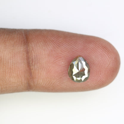 1.14 CT Natural Pear Shaped 7.90 MM Grey Diamond For Antique Jewelry - JayKrishna Diamond