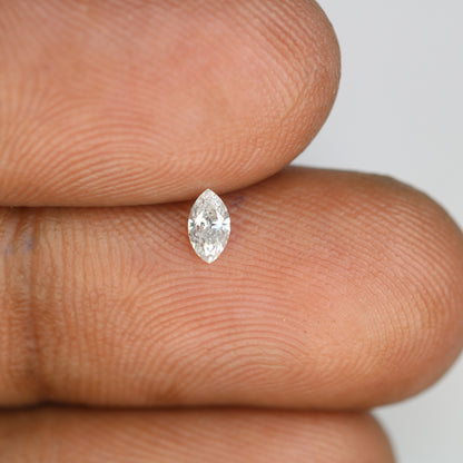 0.18 CT Natural Salt and Pepper Marquise Shape Diamond - Ideal for Engagement Rings, Necklaces, Promise Rings, Earrings, and Anniversary Gifts - JayKrishna Diamond