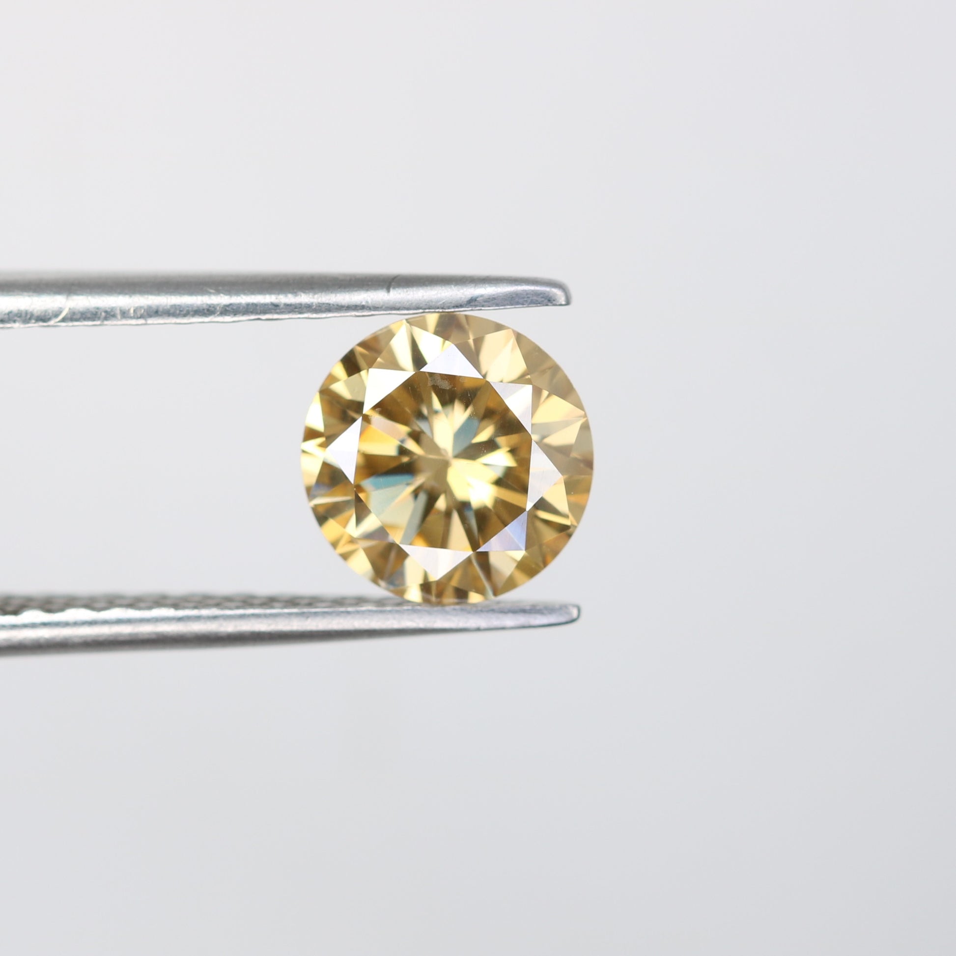 1.15 CT Orange Moissanite Round Brilliant Cut Diamond For Engagement Ring - JayKrishna Diamond