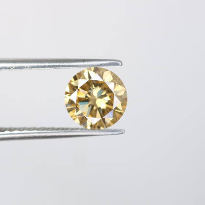 1.15 CT Orange Moissanite Round Brilliant Cut Diamond For Engagement Ring - JayKrishna Diamond