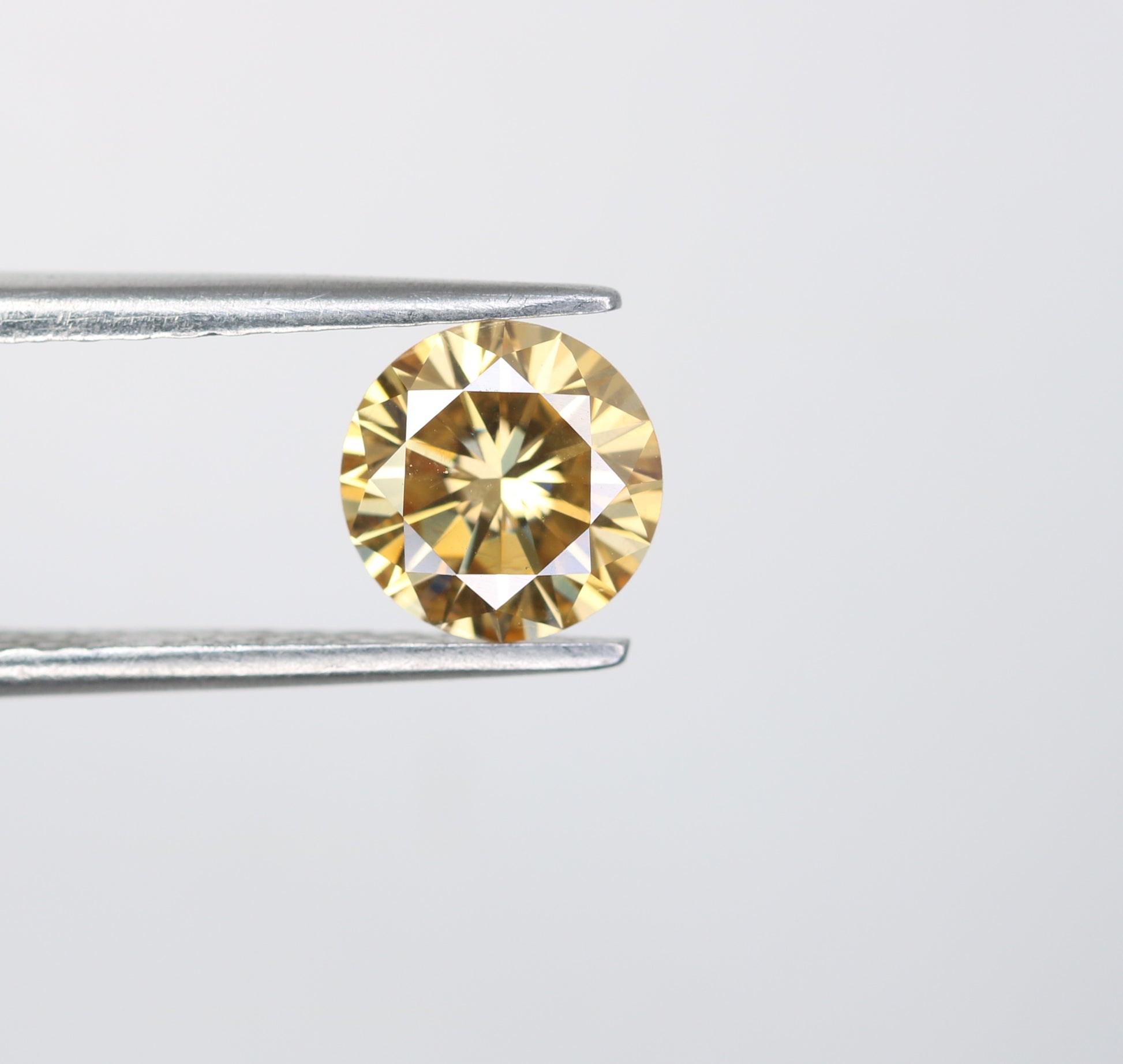 1.15 CT Round Brilliant Cut Moissanite Orange Diamond For Engagement Ring - JayKrishna Diamond