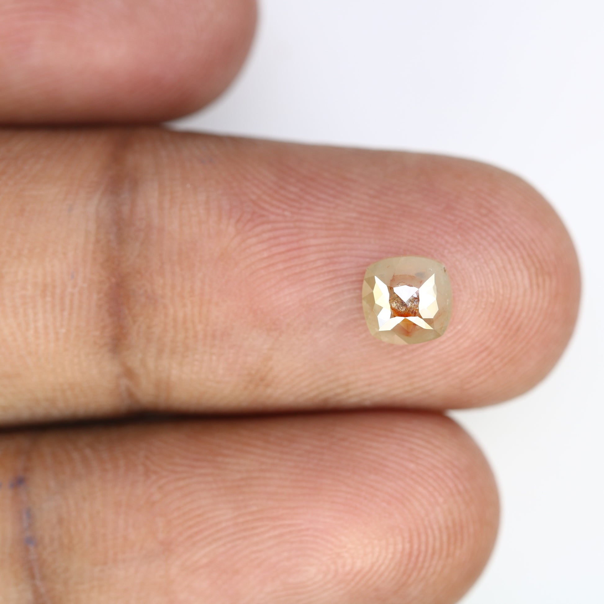 0.79 CT 5.60 MM Fancy Grey Polished Cushion Shape Diamond For Designer Jewelry - JayKrishna Diamond