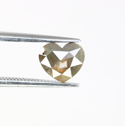 0.89 Carat 6.10 MM Heart Shape Fancy Grey Diamond For Engagement Ring - JayKrishna Diamond