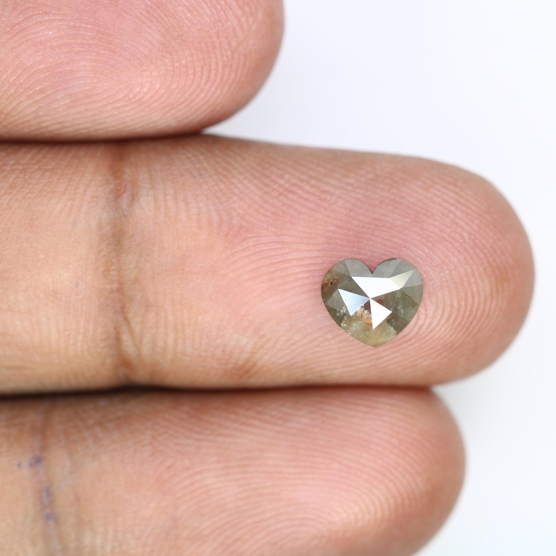 0.89 Carat 6.10 MM Heart Shape Fancy Grey Diamond For Engagement Ring - JayKrishna Diamond