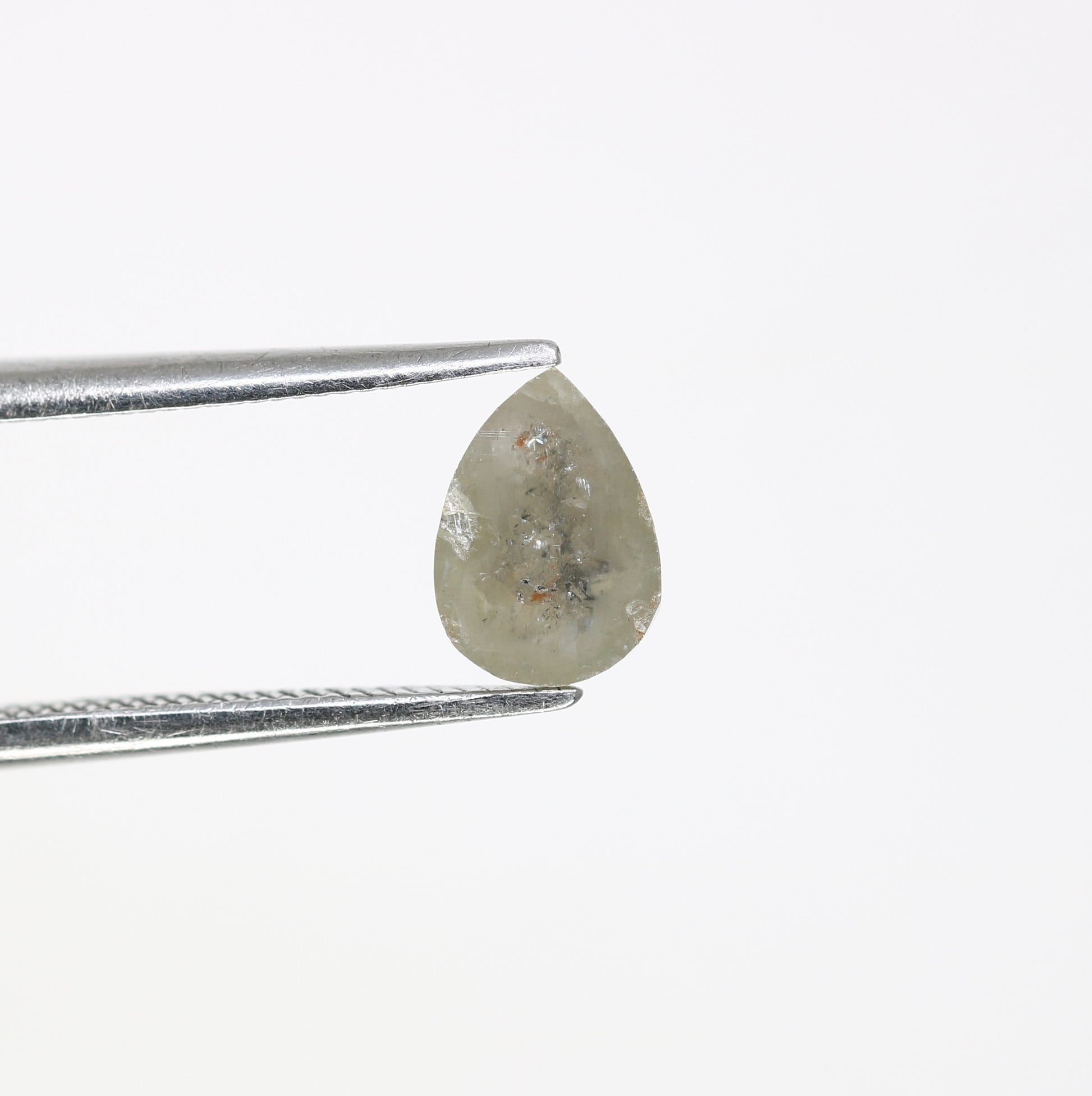 0.84 CT 7.20 MM Pear Shaped Natural Grey Color Fancy Diamond For Designer Ring - JayKrishna Diamond