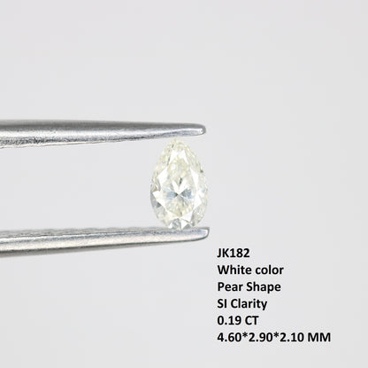 0.19 CT Natural White Pear Cut Diamond For Engagement Ring, Necklaces, Promise Rings, Earrings, and Bracelets Gift For Anniversary - JayKrishna Diamond