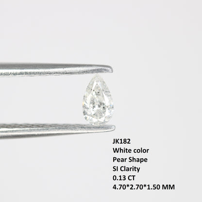 0.13 CT Pear Shape Natural White Salt and Pepper Loose Diamond – Perfect for Custom Jewelry - JayKrishna Diamond