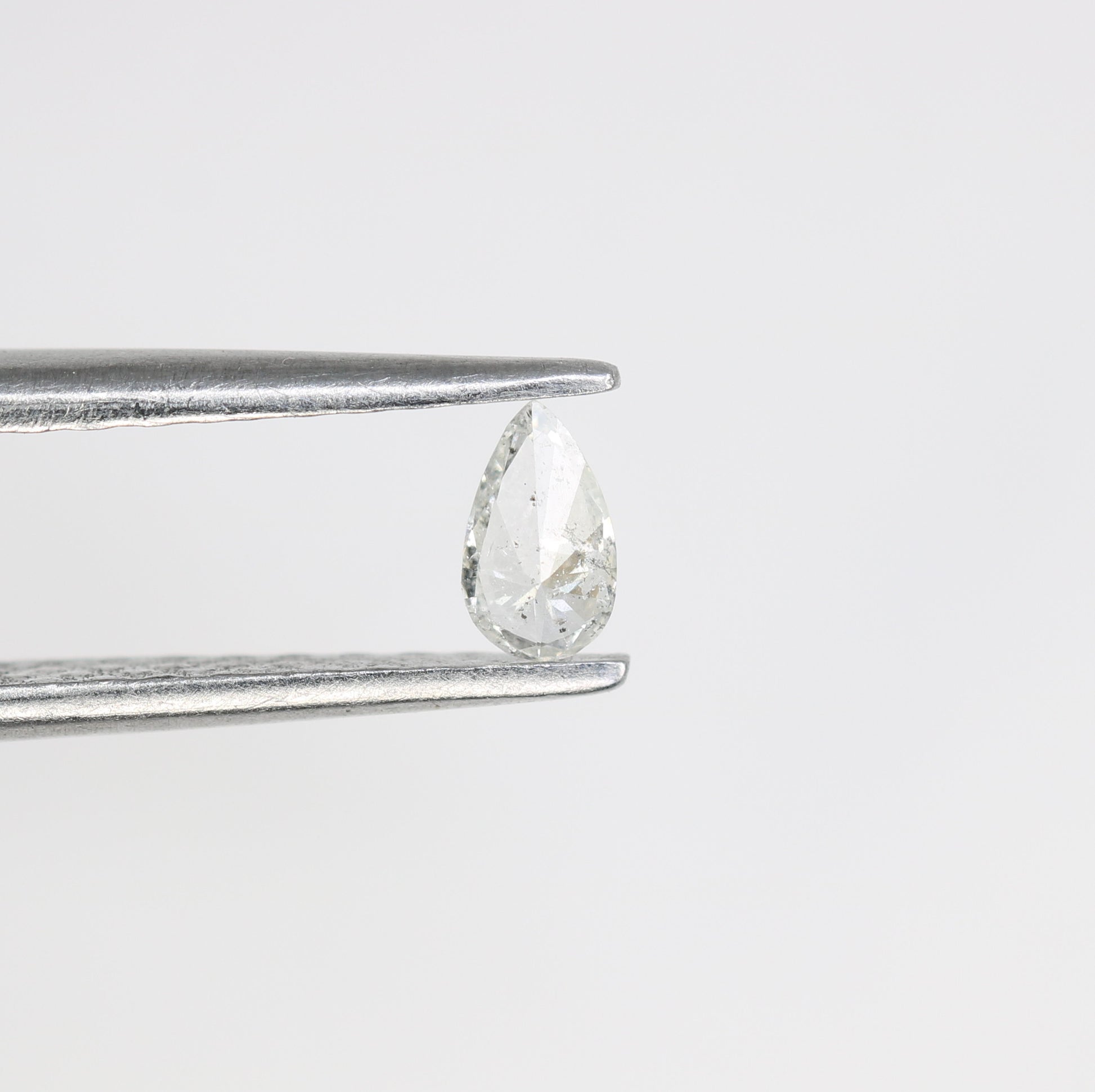 0.13 CT Pear Shape Natural White Salt and Pepper Loose Diamond – Perfect for Custom Jewelry - JayKrishna Diamond