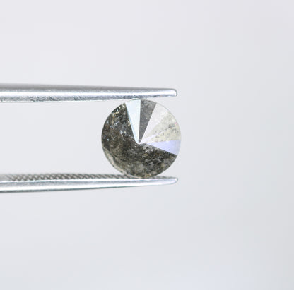 1.33 CT Loose Round Brilliant Cut Natural Salt And Pepper Fancy Diamond For Designer Jewelry - JayKrishna Diamond