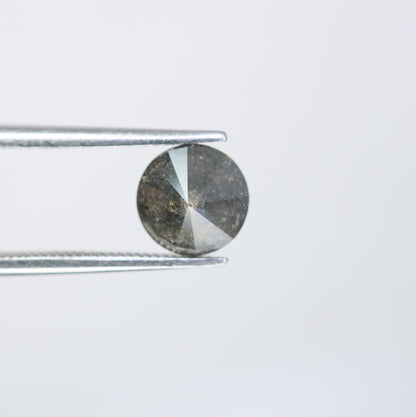 1.29 CT Salt and Pepper Round Brilliant Cut Diamond For Engagement Ring - JayKrishna Diamond
