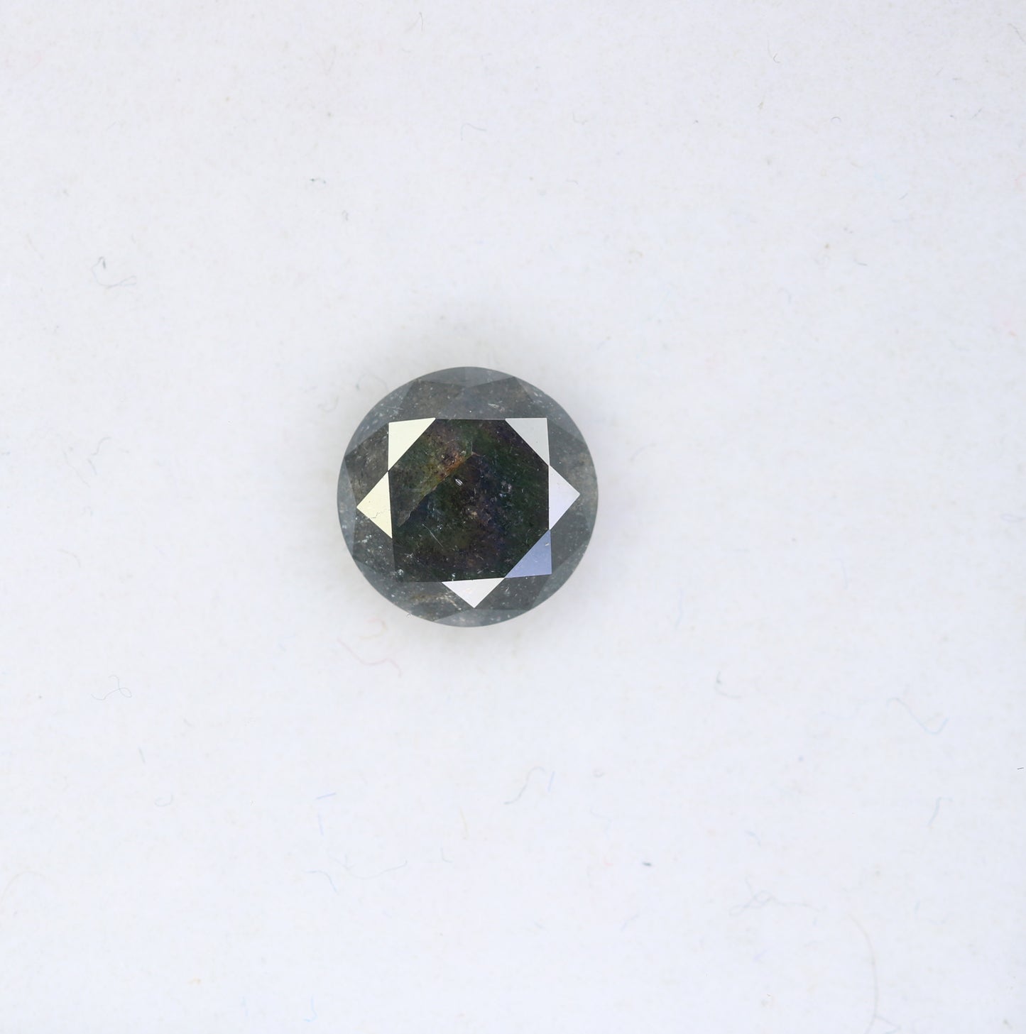 1.29 CT Salt and Pepper Round Brilliant Cut Diamond For Engagement Ring - JayKrishna Diamond