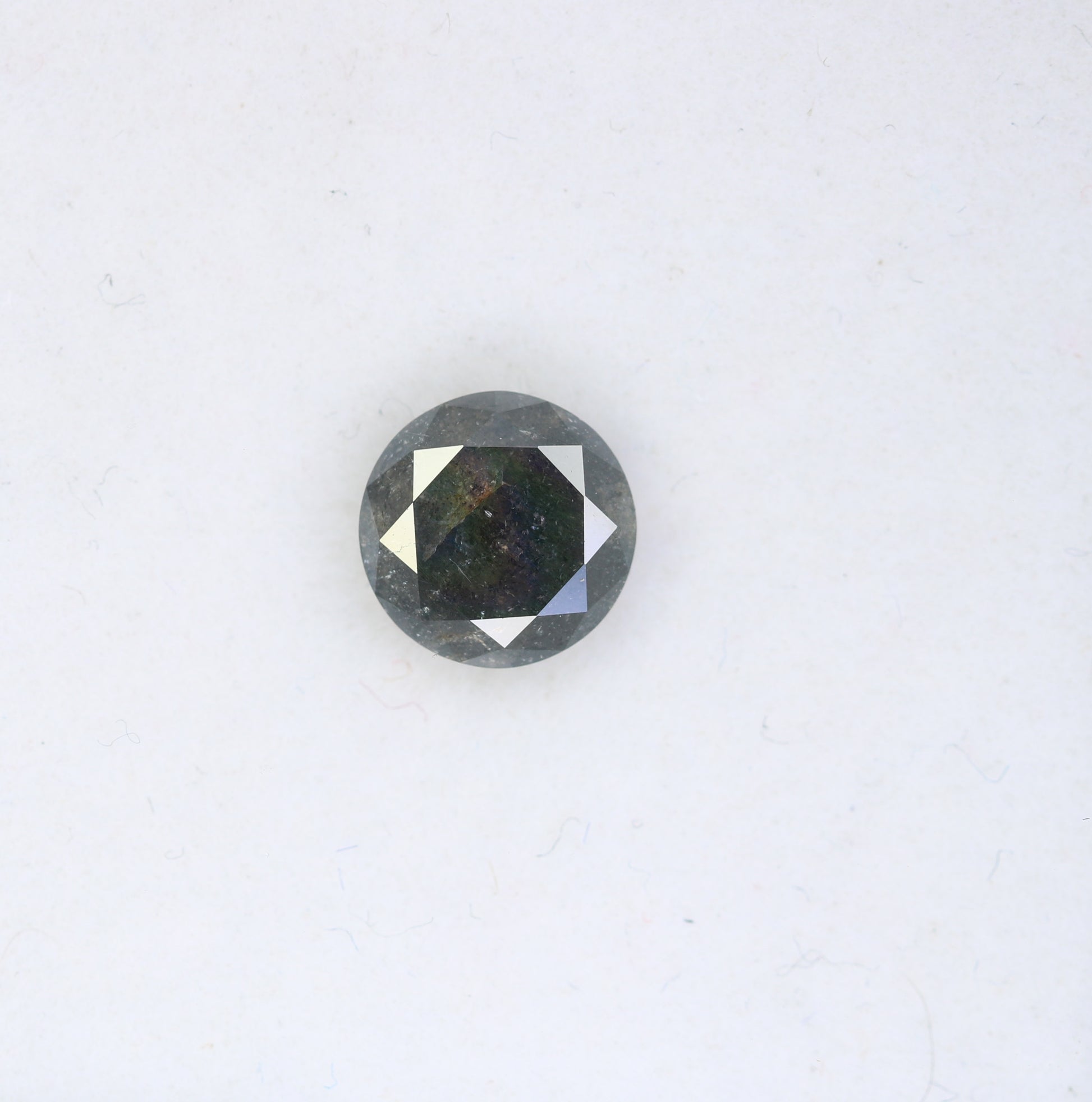 1.29 CT Salt and Pepper Round Brilliant Cut Diamond For Engagement Ring - JayKrishna Diamond